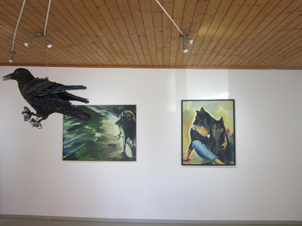 Werke von Monik Teal 2023 in der Kunstgalerie Alte Brennerei in  Unterramsern. (Foto: Eva Buhrfeind)