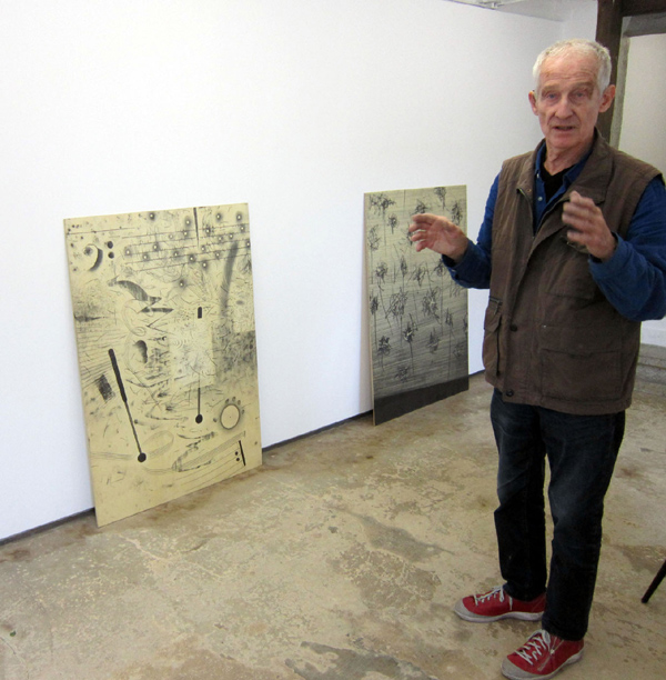 Berndt Höppner 2024 in der Galerie Rössli in Balsthal. (Foto: Eva Buhrfeind)