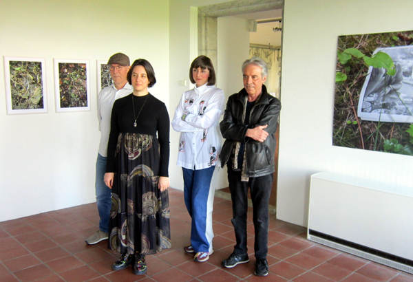 Urs Witschi, Olesya Chayka, Maryna Markova und Jörg Mollet 2023 bei «re:natur» im Schlösschen Vorder-Bleichenberg in Biberist. (Foto: Eva Buhrfeind)