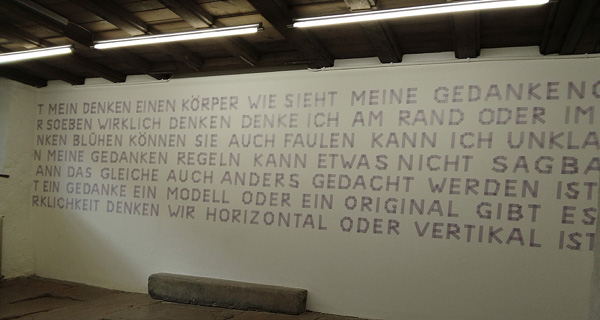 Werk von Verena Thürkauf 2023 in der Galerie Rössli, Balsthal. (Foto: Eva Buhrfeind)