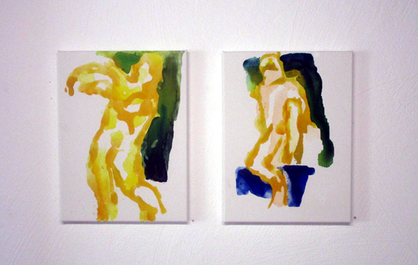 Werke von Max Hari 2025 in der Galerie Rössli, Balsthal. (Foto: Eva Buhrfeind)