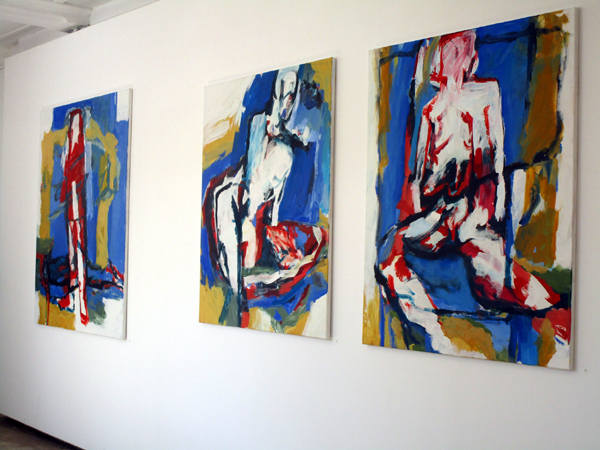 Werke von Max Hari 2025 in der Galerie Rössli, Balsthal. (Foto: Eva Buhrfeind)