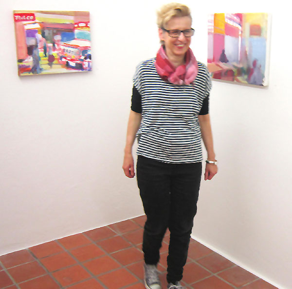 Vero Deubelbeiss im Oktober 2019 in der Galerie Rössli in Balsthal. (Foto: Eva Buhrfeind)