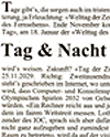 Tag & Nach - 8. November 2012