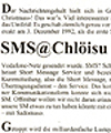 SMS@Chlöisu - 6. Dezember 2012